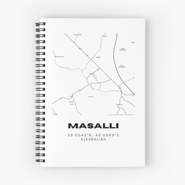 Item preview, Masalli Azerbaijan Map Coordinates Minimalist Location Design designed and sold by RM-Journey.