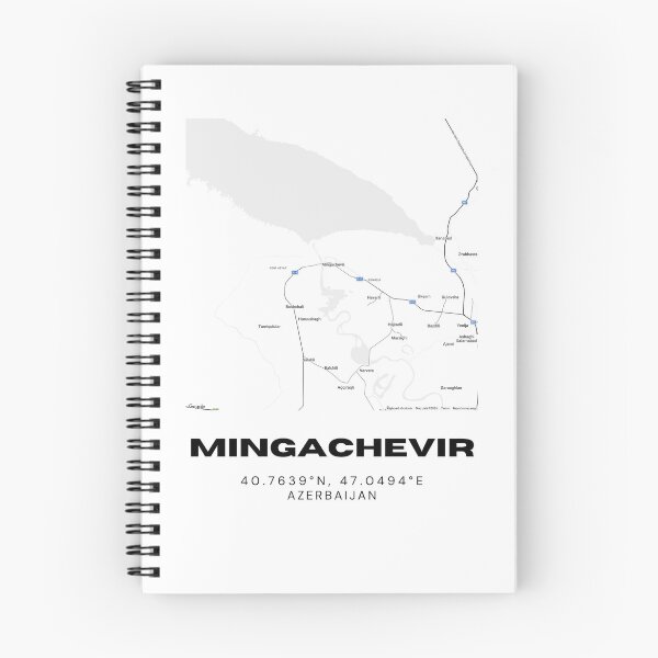Item preview, Mingachevir Azerbaijan Map Coordinates Minimalist Location Design designed and sold by RM-Journey.