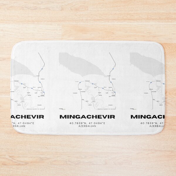 Item preview, Mingachevir Azerbaijan Map Coordinates Minimalist Location Design designed and sold by RM-Journey.
