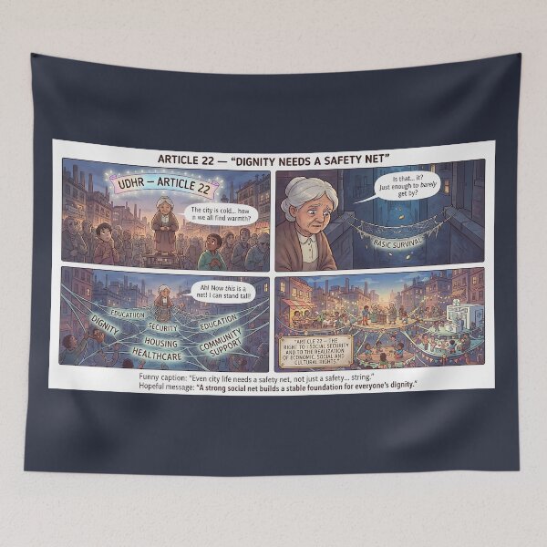 Item preview, Social security, dignity and a strong safety net designed and sold by Mianku | Für das Leben.