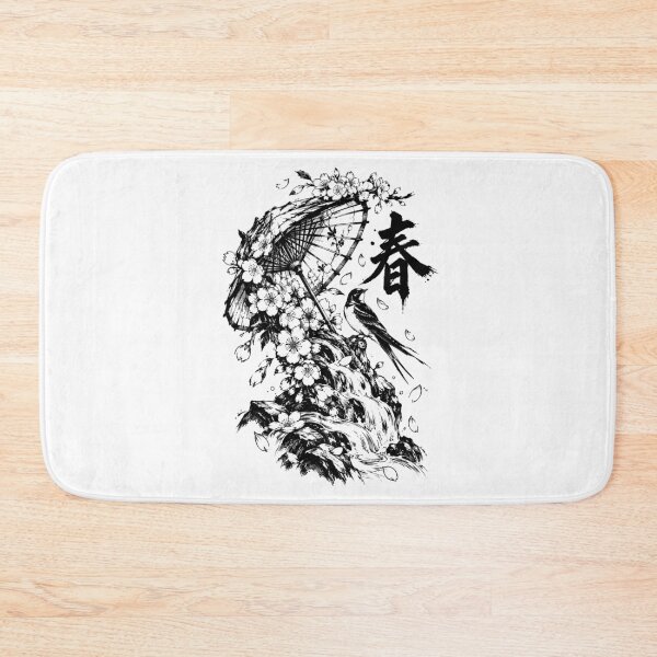 Item preview, Sumi-E Spring Umbrella and Bird designed and sold by bapupa.