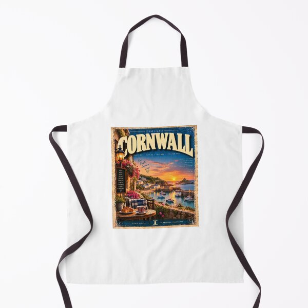 Item preview, Cornwall England Vintage Travel – Charming Coastal Village and Seaside Sunset designed and sold by Fleetwood1994.