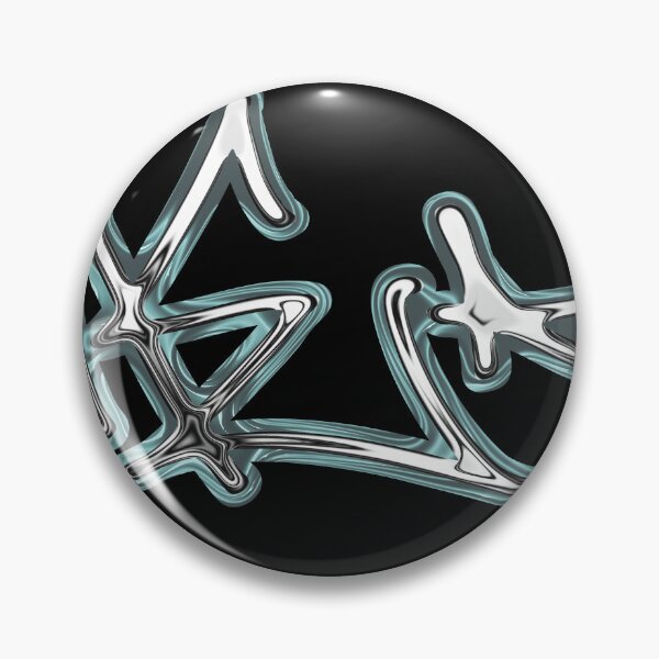 Item preview, CHROME Graffiti Tag – 3D Metallic Y2K Streetwear designed and sold by Tonband.