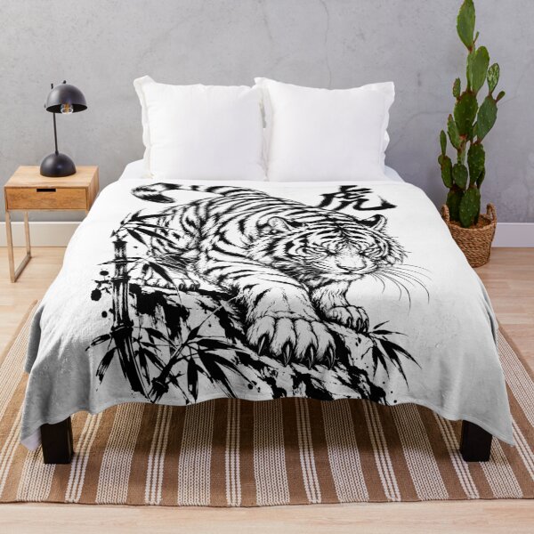 Item preview, Japanese Tiger in Sumi-E Style designed and sold by bapupa.