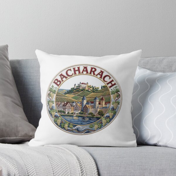 Item preview, Bacharach Germany Rhine Valley Wine Village Castle Embroidered Patch Sticker designed and sold by Imaginarium of Chaos falcon88 .