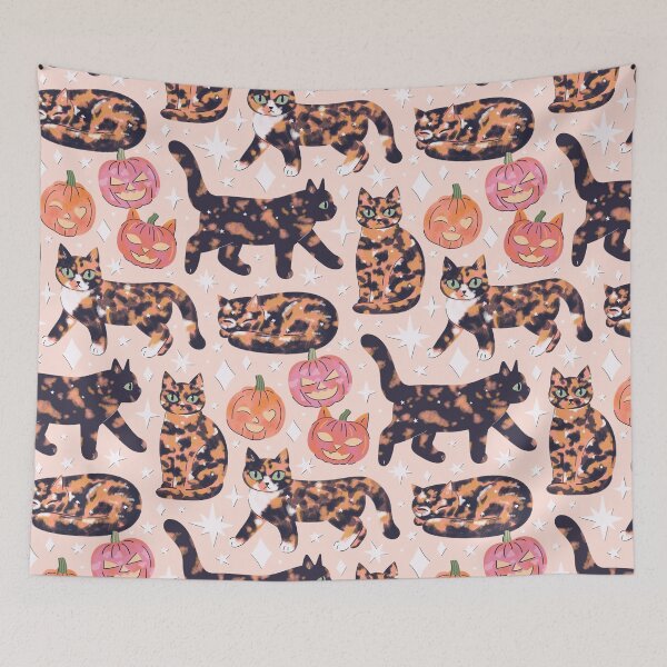 Item preview, Tortie Cats Halloween  designed and sold by CarlyWatts.