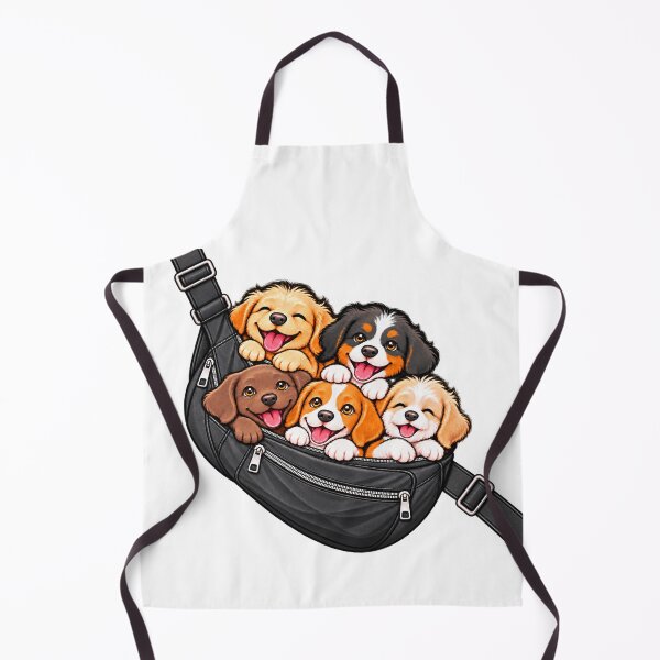 Item preview, Happy Puppies in a sling bag designed and sold by TXLou.