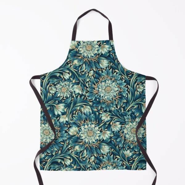 Item preview, William Morris Teal Chrysanthemum Swirl designed and sold by Alfredus.
