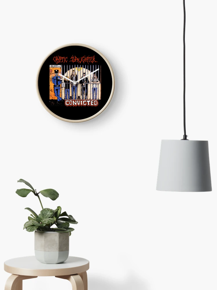 Thumbnail 2 of 4, Clock, Inside Jail Cell Beside Skeleton designed and sold by creative cloud.