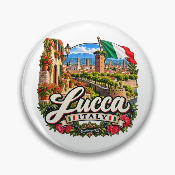 Item preview, Lucca, Italy – Historic Old Town, City Walls & Tuscan Vintage Design designed and sold by Wandervogel123.