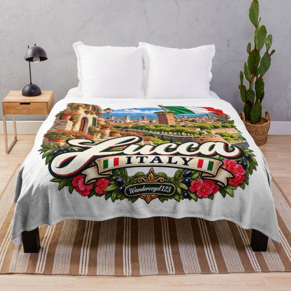 Item preview, Lucca, Italy – Historic Old Town, City Walls & Tuscan Vintage Design designed and sold by Wandervogel123.