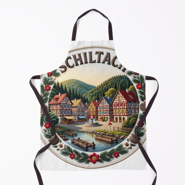 Item preview, Schiltach Germany Black Forest Painted Half Timbered Village Embroidered Patch Sticker designed and sold by Imaginarium of Chaos falcon88 .