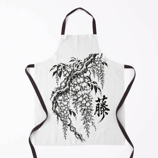 Item preview, Monochrome Cascading Japanese Wisteria and Calligraphy designed and sold by bapupa.