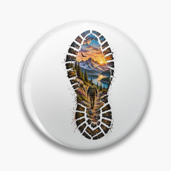 Item preview, Hiking Boot Print Mountain Adventure designed and sold by MichalHau.
