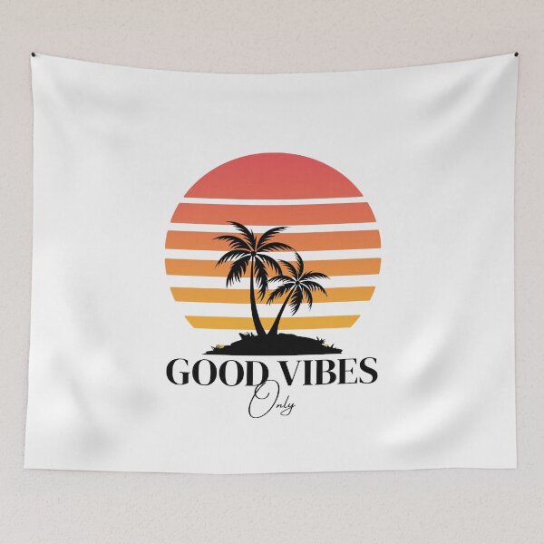 Item preview, Retro Sunset Palm Tree Good Vibes Vintage Design designed and sold by Appu6667.