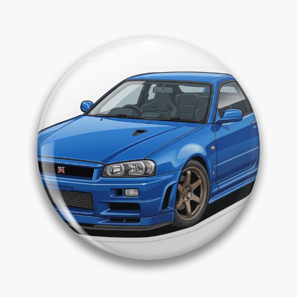 Item preview, 1999 Bayside Blue Nissan Skyline GT-R R34 JDM Godzilla Sticker designed and sold by Fixnovaguide.