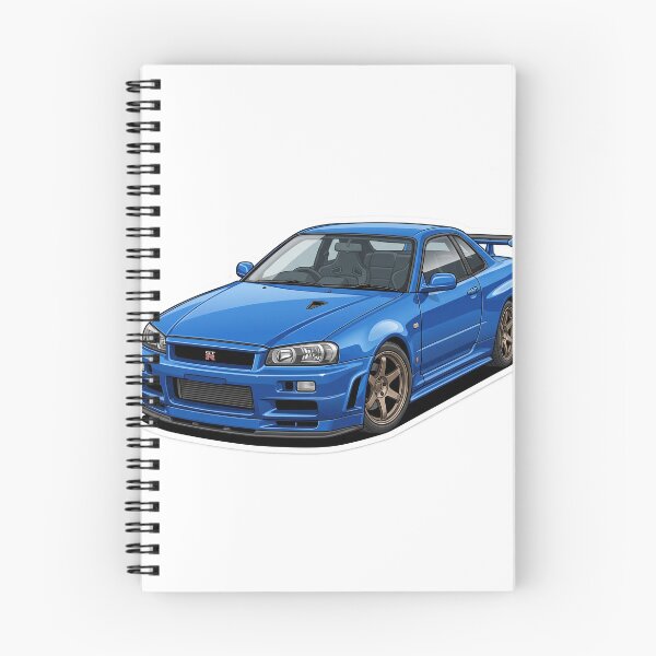 Item preview, 1999 Bayside Blue Nissan Skyline GT-R R34 JDM Godzilla Sticker designed and sold by Fixnovaguide.