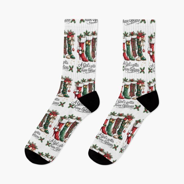 Item preview, A Girl's Gotta Have Options – Christmas Boots High Heels Art designed and sold by jkrphoto.