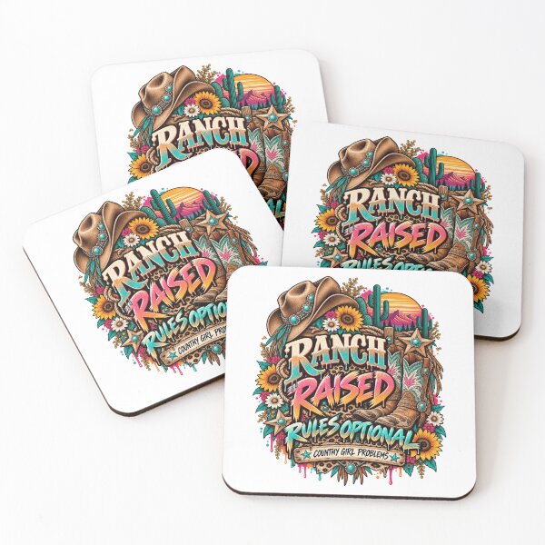 Item preview, Ranch Raised Rules Optional Country Girl Western Boots Sunflower designed and sold by MountanBaugh.