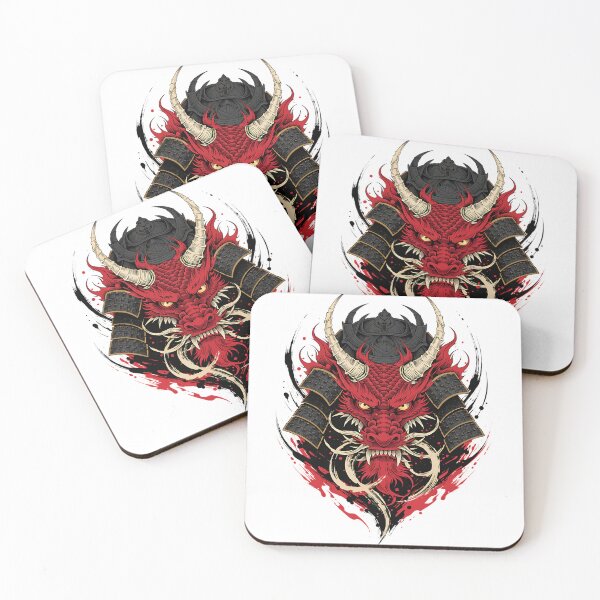 Item preview, Crimson Dragon Samurai – Japanese Warrior Art designed and sold by Neural-canvas.