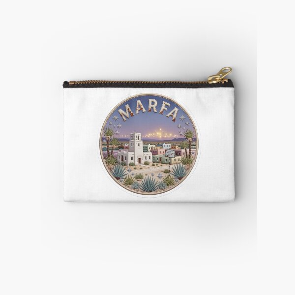 Item preview, Marfa Texas USA Desert Town Courthouse Sunset Embroidered Patch Sticker designed and sold by Imaginarium of Chaos falcon88 .