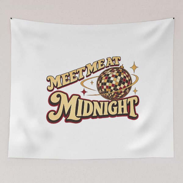 Item preview, Meet Me At Midnight Disco Ball Retro New Years Eve Party designed and sold by MountanBaugh.