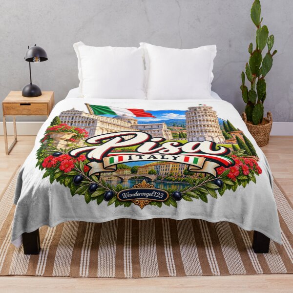 Item preview, Pisa, Italy – Leaning Tower, Cathedral & Tuscany Vintage Design designed and sold by Wandervogel123.