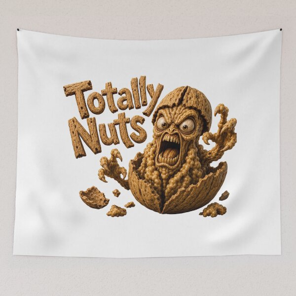 Item preview, Totally Nuts Scary Walnut Monster Funny Horror Food Art designed and sold by HorrorWorldWeb.