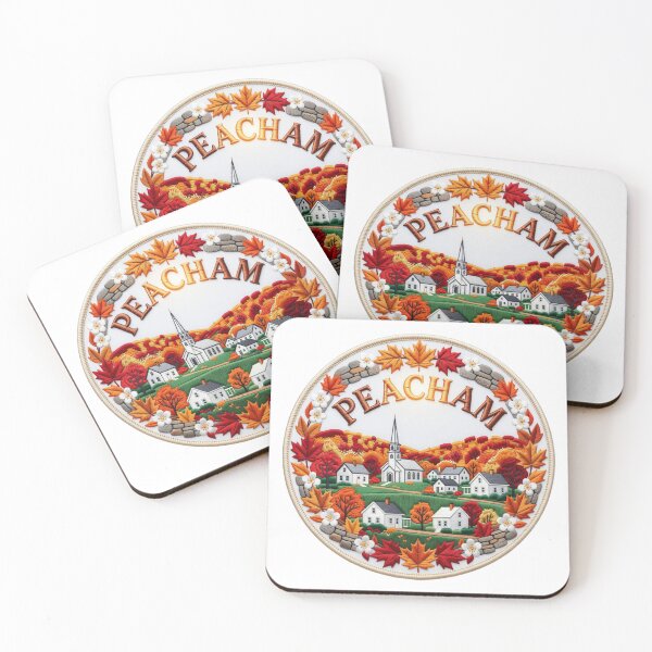 Item preview, Peacham Vermont USA New England Autumn Hill Village Embroidered Patch Sticker designed and sold by Imaginarium of Chaos falcon88 .