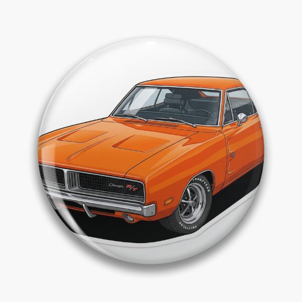 Item preview, 1969 Go Mango Dodge Charger R/T Classic Muscle Car Sticker designed and sold by Fixnovaguide.
