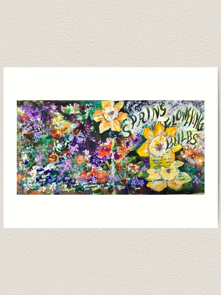 Thumbnail 1 of 3, Art Print, Spring Bulbs Flowering designed and sold by WrenCottage.