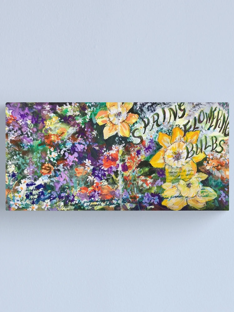 Thumbnail 1 of 3, Canvas Print, Spring Bulbs Flowering designed and sold by WrenCottage.
