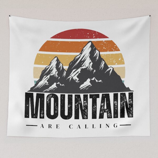 Item preview, Vintage Mountain Are Calling Retro Sunset Design designed and sold by Appu6667.