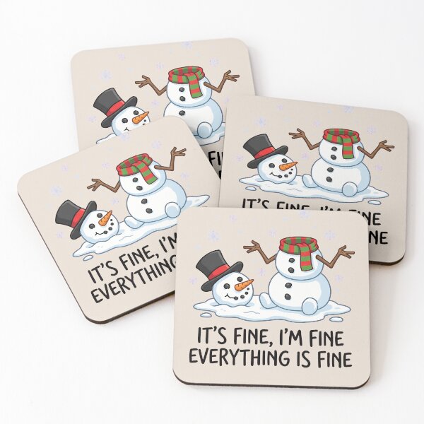 Item preview, It's Fine I'm Fine Everything Is Fine – Funny Melting Snowman  designed and sold by dudelinart.