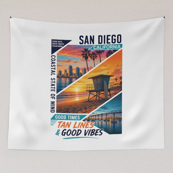 Item preview, Tan Lines and Good Vibes Only in Sunny San Diego designed and sold by KLERIKSTORE.