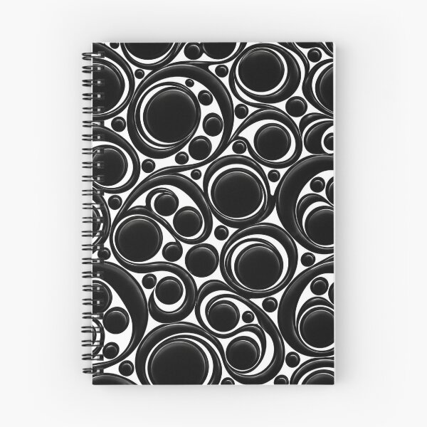 Item preview, Glossy Black and White Circles Geometric Pattern designed and sold by annenambiro.