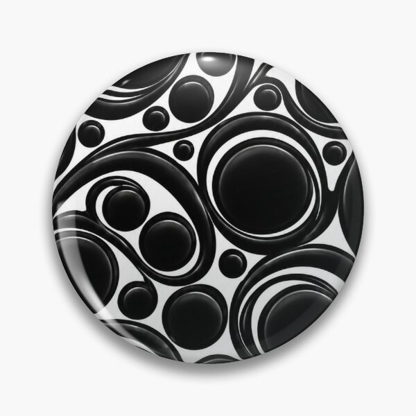 Item preview, Glossy Black and White Circles Geometric Pattern designed and sold by annenambiro.
