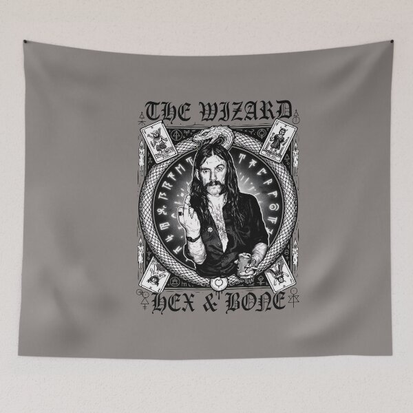 Item preview, Lemmy Spade Middle Finger Rock Icon Portrait-20 designed and sold by MagdalenaStroje.