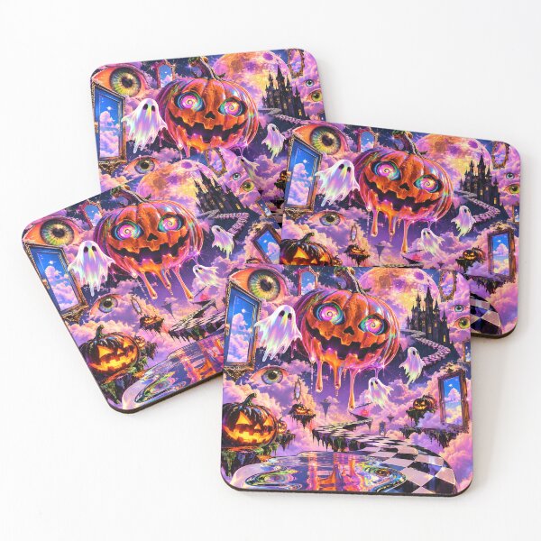 Item preview, Psychedelic Melting Pumpkin Dreamscape designed and sold by BloomOfDesign.