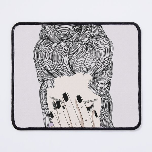 Item preview, Shy Woman Face Palm Line Art Illustration designed and sold by Chroma Art Co.