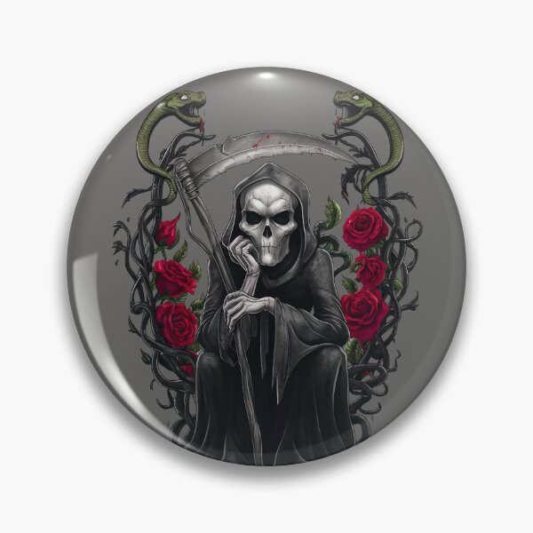 Item preview, Grim Reaper Scythe Red Roses Gothic Dark Art designed and sold by Veganizer.art.