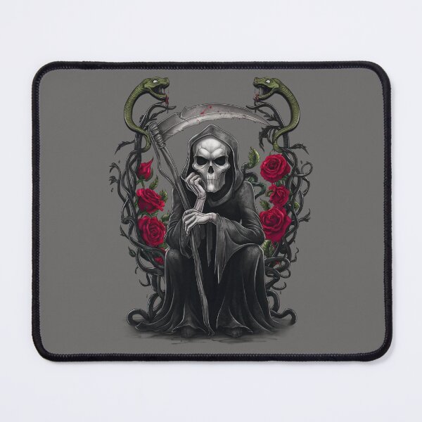 Item preview, Grim Reaper Scythe Red Roses Gothic Dark Art designed and sold by Veganizer.art.