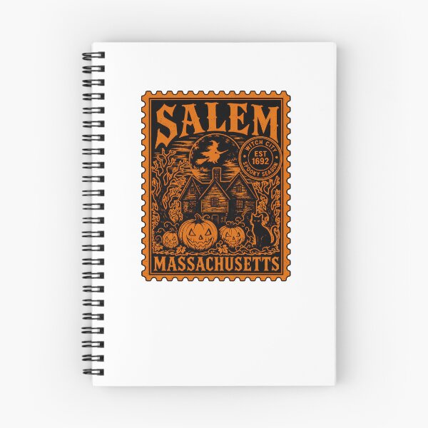 Item preview, Salem Witch City Massachusetts Vintage Stamp Halloween designed and sold by Dmo3HarkoArt.