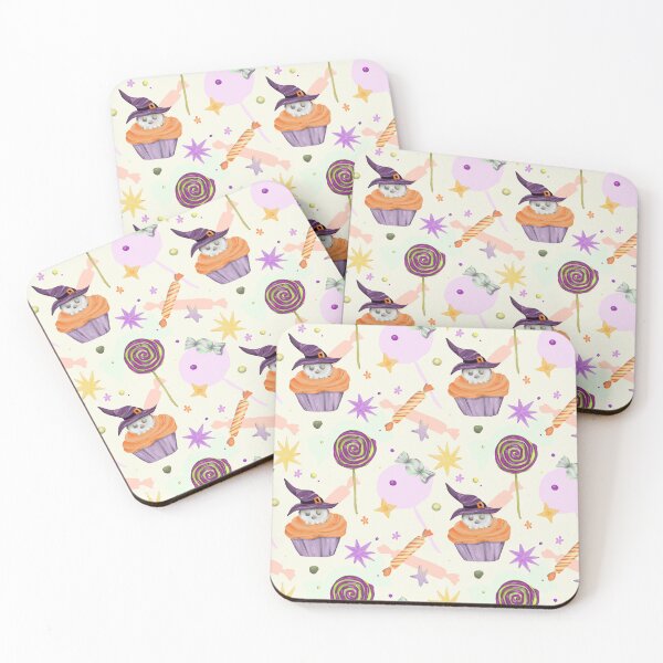 Item preview, Spooky Halloween Candy and Cupcake Pattern designed and sold by Sagi Jane Art.