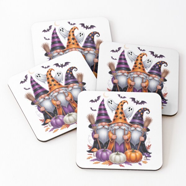 Item preview, Halloween Gnomes Witch Squad – Spooky Autumn Pumpkins Art designed and sold by jkrphoto.
