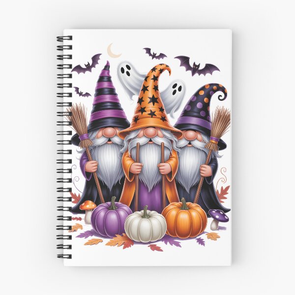 Item preview, Halloween Gnomes Witch Squad – Spooky Autumn Pumpkins Art designed and sold by jkrphoto.