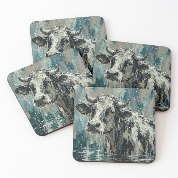 Item preview, Blue Cow Painting   designed and sold by BRETT'S ART STUDIO.