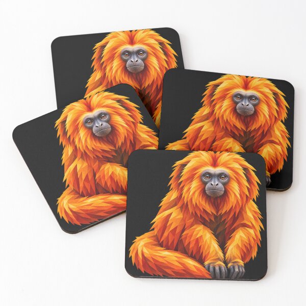 Item preview, Golden Lion Tamarin Geometric Wildlife Art designed and sold by redsharkuk.