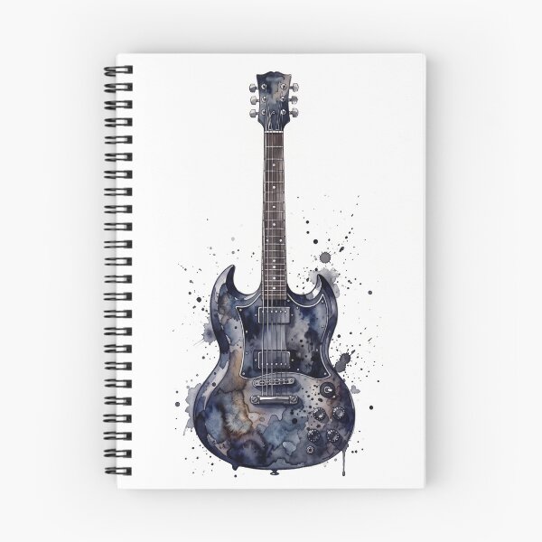 Item preview, Artistic Watercolor Electric Guitar Illustration with Paint Splashes designed and sold by jopiew.