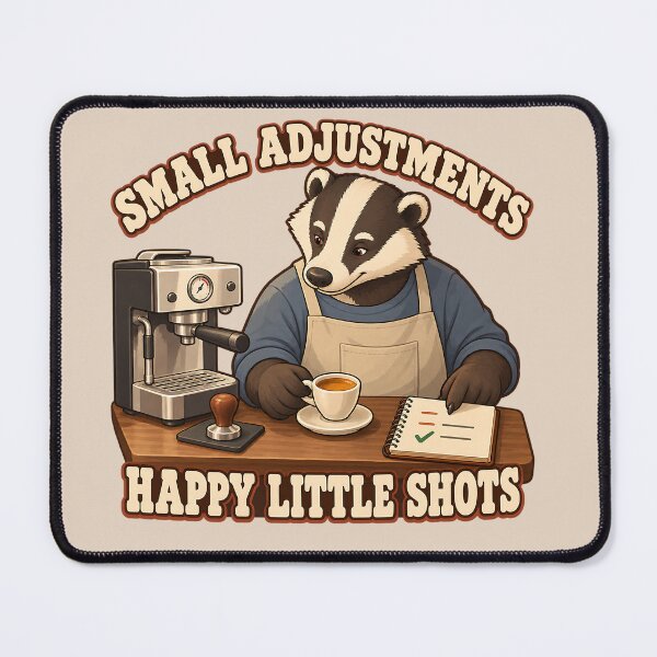 Item preview, Badger Home Barista Happy Little Espresso Shots designed and sold by MythicCotton.